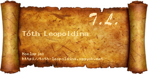 Tóth Leopoldina névjegykártya