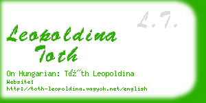 leopoldina toth business card